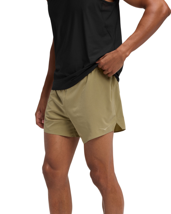 Short Hoka Glide 5   W/ Brief Wild Mushroom