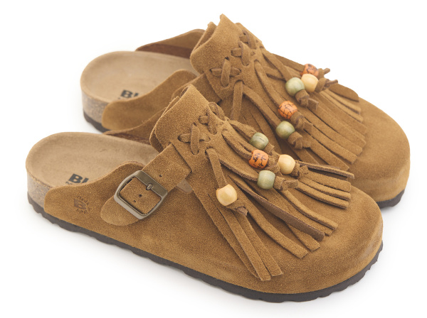Sabot Bioline Bigsuede Duna Con Fibbia E Frange