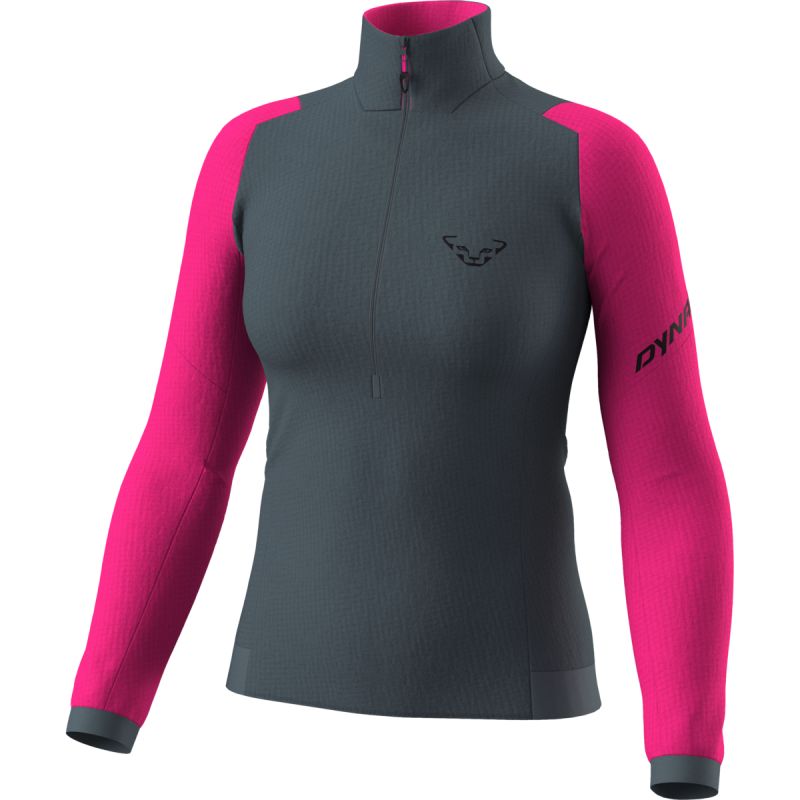 Pile W Blacklight Thermal 1/2 Zip Flamingo