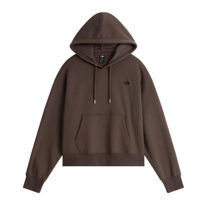 Felpa W Essential Simple Dome Boxy Hood Smokey Brown