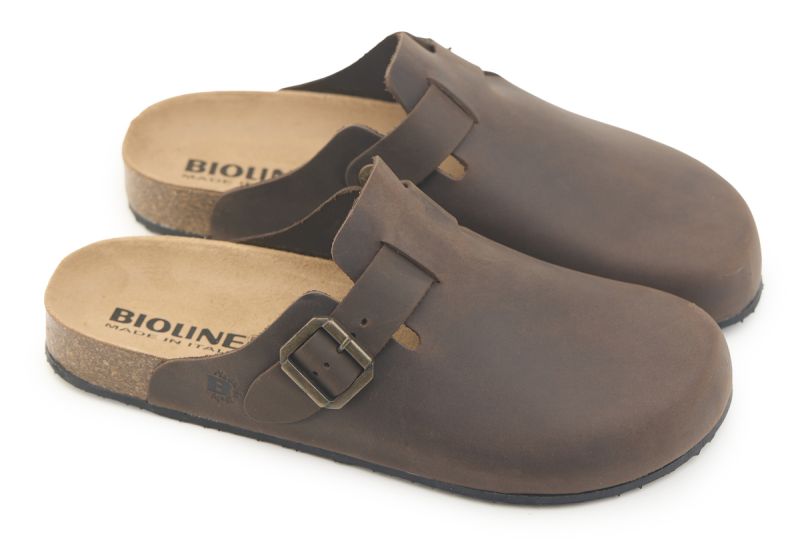 Sabot Bioline Ares Pelle Ingrassato T.moro Suola Vibram
