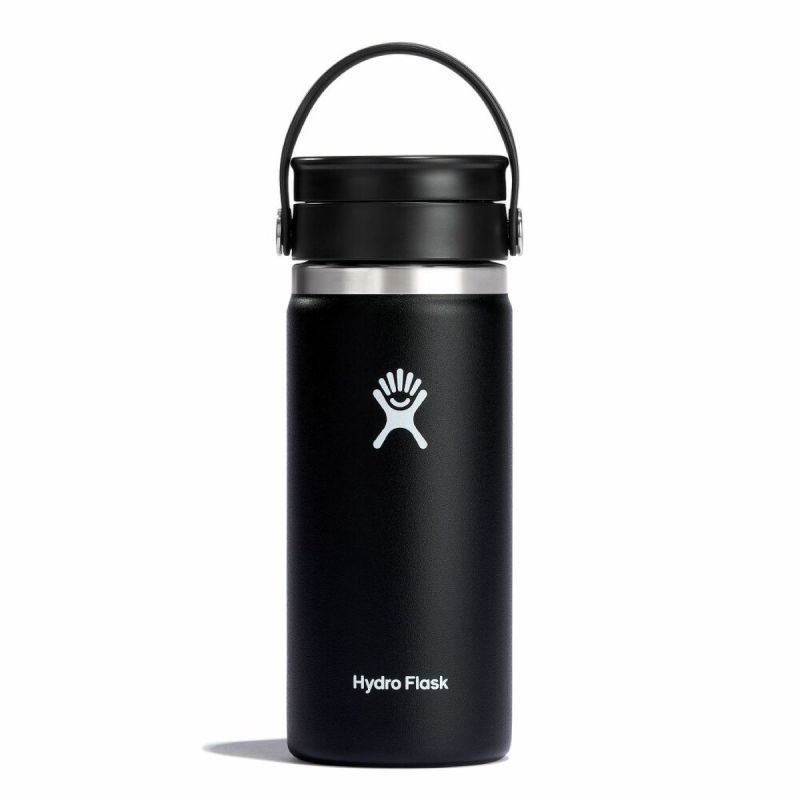 WIDE WITH FLEX SIP LID 473ML BLACK