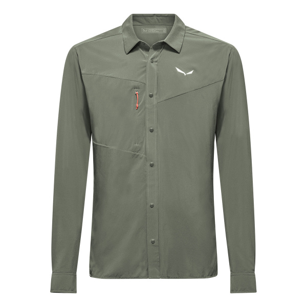Camicia Salewa Puez Maniche Lunghe Faded Green