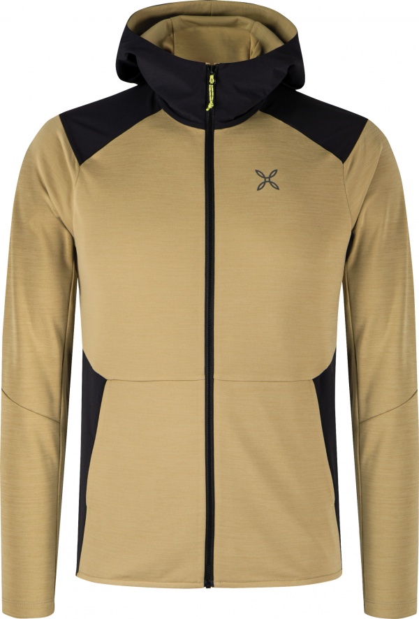 Maglia Montura Timeless Mix Hooded Desert Beige Sunny Lime