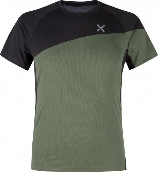 T-shirt Montura Color Blocking Verde Salvia