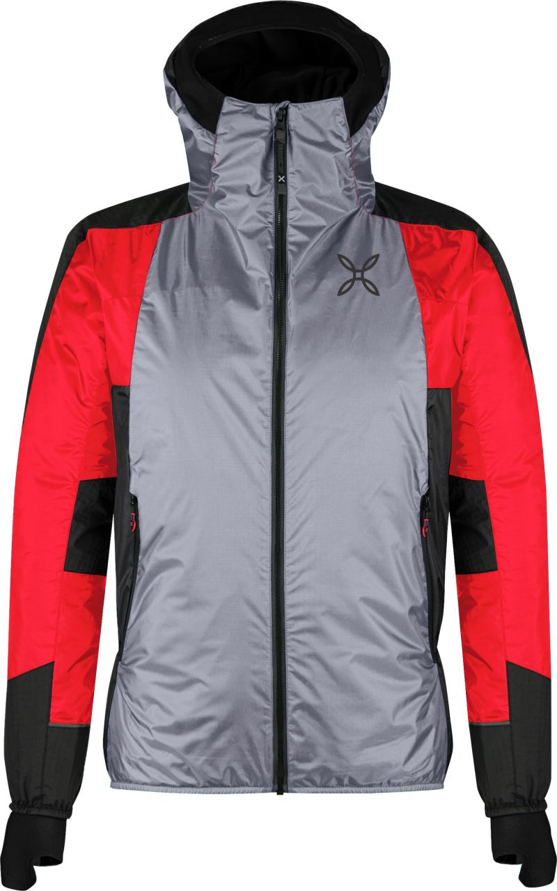 Giacca Skisky Evo Hooded Mid Grey Power Red