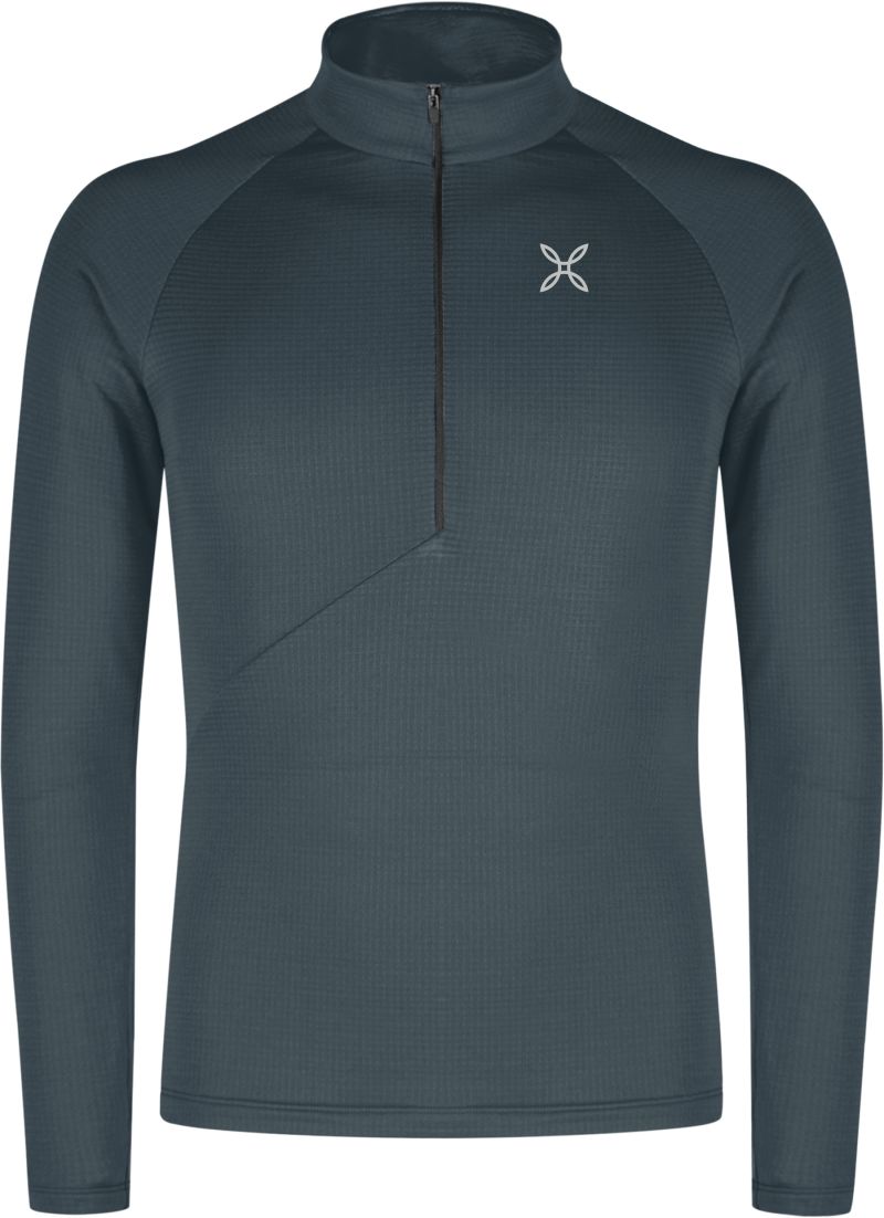 MAGLIA PEAK POWER GRID POLARTEC PIOMBO