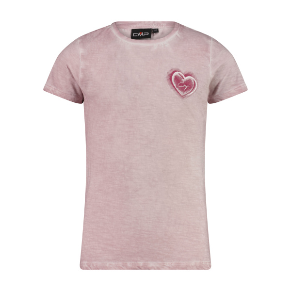 T-shirt Cmp Kid G Pigment Dye Slub Jersey Dawn Pink