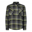 SHIRT CMP FLANNEL TITANIO NERO ACIDO