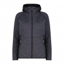 JACKET CMP W FIX HOOD MELANGE GRID TECH ANTRACITE MEL.