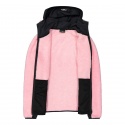 JACKET CMP W FIX HOOD HIGHLOFT PINK