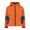 JACKET CMP KID FIX HOOD SOFTSHELL ARANCIO BRILLANTE