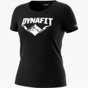 T-SHIRT DYNAFIT W GRAPHIC COTTON BLACK OUT HARDCORE