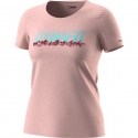 T-SHIRT DYNAFIT W GRAPHIC COTTON PALE ROSE RANGE