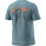 T-SHIRT BACK GRAPHIC COTTON SMOKE BLUE APPROACH