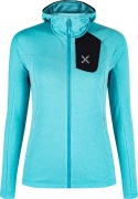 MAGLIA MONTURA W VERTIGO POWER GRID HOODED TURQUOISE