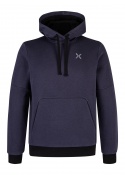 FELPA MONTURA LOGO COTTON HOODED GRAPHITE BLUE