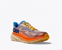 SCARPA HOKA YOUTH CLIFTON 9 ULTRAMARINE ELECTRIC TANGERINE