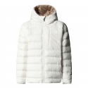 JACKET TNF GIRLS REVERSIBLE PERRITO HOODED WHITE DUNE